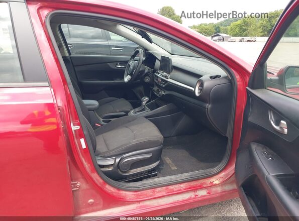 3KPF24AD5KE134462 2019 KIA FORTE Red წინა სალონის ხედი