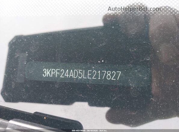 3KPF24AD5LE217827 2020 KIA FORTE Gray 