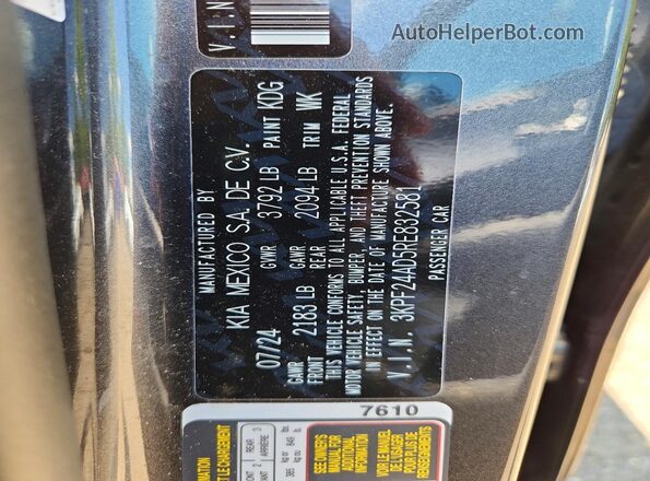 3KPF24AD5RE832581 2024 KIA FORTE Gray 