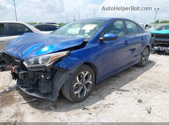 3KPF24AD6KE045886 2019 KIA FORTE Blue Передня ліва чверть