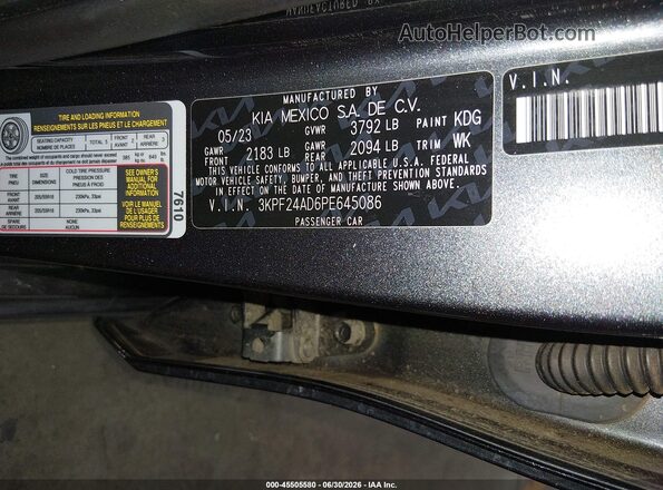 3KPF24AD6PE645086 2023 KIA FORTE Черный Вид подкапотного пространства