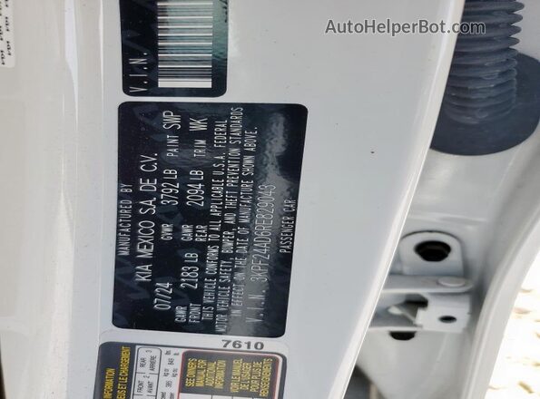 3KPF24AD6RE829043 2024 KIA FORTE White 