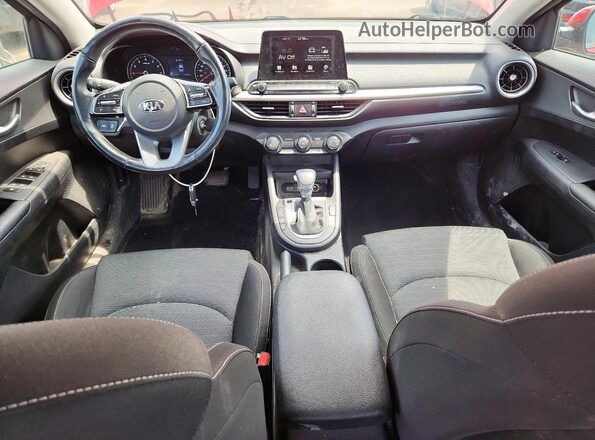 3KPF24AD7KE080680 2019 KIA FORTE Red Dashboard view