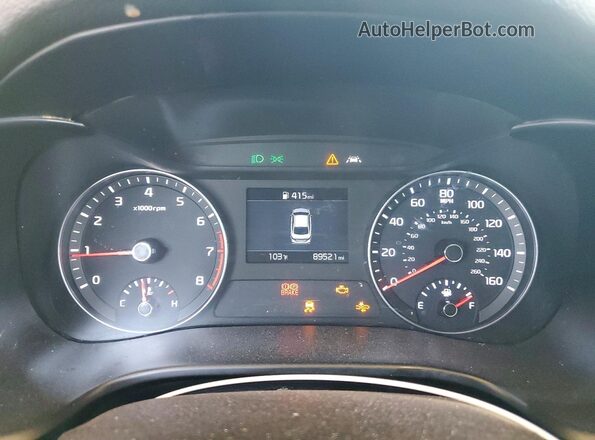 3KPF24AD7KE110079 2019 KIA FORTE Black Widok zestawu wskaźników