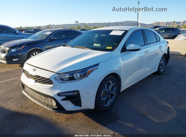 3KPF24AD8LE171202 2020 KIA FORTE White Առջևի ձախ երեք քառորդ տեսարան
