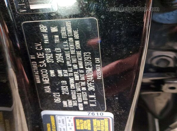 3KPF24AD8ME387973 2021 KIA FORTE Black 