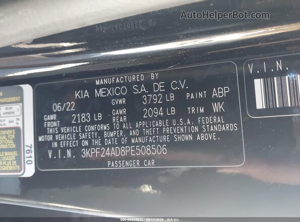 3KPF24AD8PE508506 2023 KIA FORTE Черный Вид подкапотного пространства