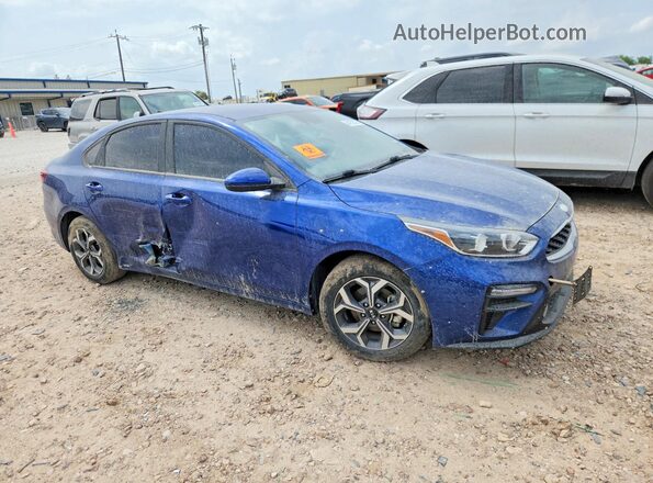 3KPF24AD9ME370194 2021 KIA FORTE Blue Delantero derecho