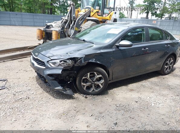 3KPF24AD9ME397492 2021 KIA FORTE Gray Առջևի ձախ երեք քառորդ տեսարան