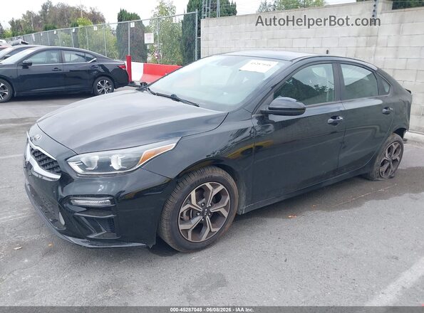 3KPF24ADXKE016908 2019 KIA FORTE Black Առջևի ձախ երեք քառորդ տեսարան