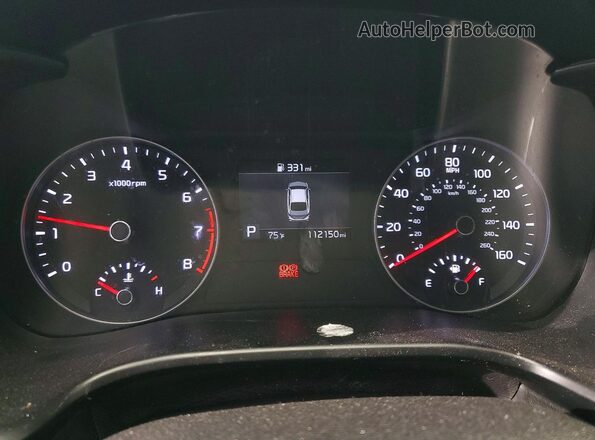 3KPF34AD1KE110141 2019 KIA FORTE Синий Вид щитка приборов