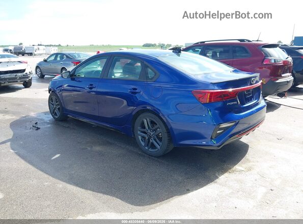 3KPF34AD1ME263749 2021 KIA FORTE Blue Հետևի ձախ