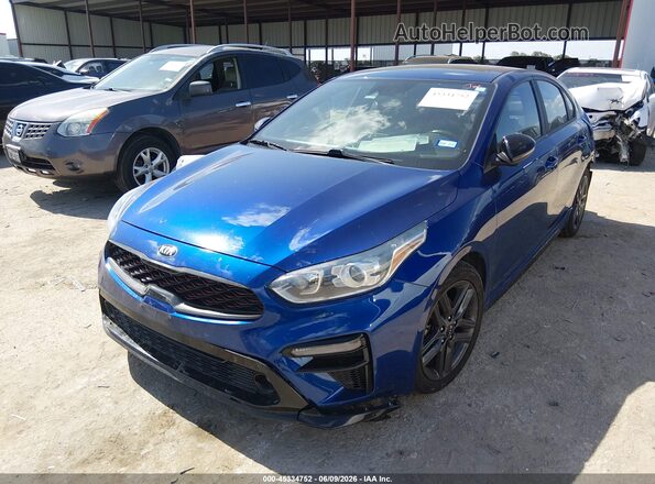 3KPF34AD1ME404576 2021 KIA FORTE Blue Przód lewy