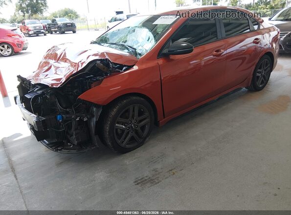 3KPF34AD2ME280088 2021 KIA FORTE Orange Передня ліва чверть