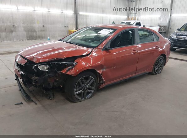 3KPF34AD3ME400898 2021 KIA FORTE Orange Передня ліва чверть