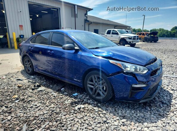 3KPF34AD4ME280643 2021 KIA FORTE Синий Передняя правая четверть