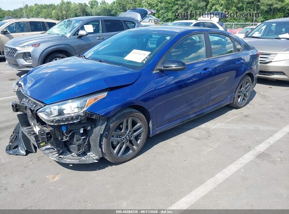 3KPF34AD4ME424062 2021 KIA FORTE Blue Передня ліва чверть