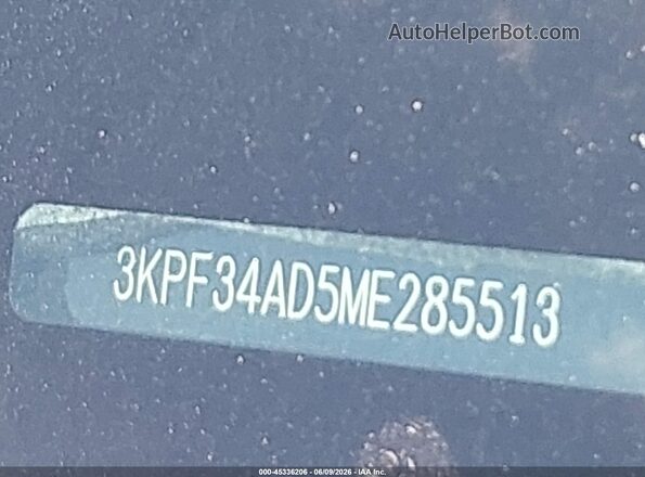 3KPF34AD5ME285513 2021 KIA FORTE Gray 
