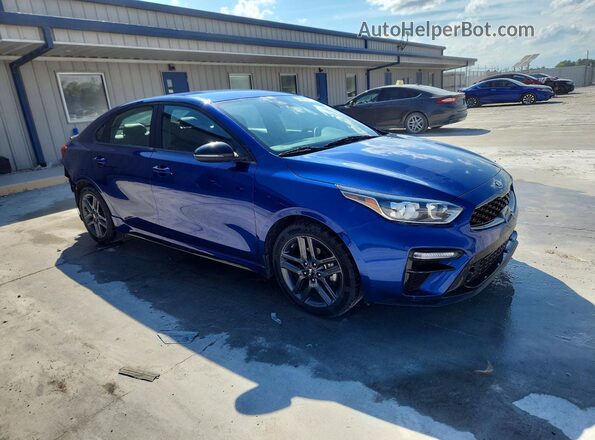 3KPF34AD5ME375325 2021 KIA FORTE Blue Front right