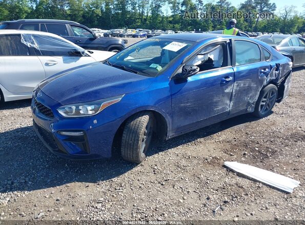 3KPF34AD6ME313819 2021 KIA FORTE Blue წინა მარცხენა ხედი სამი მეოთხედიდან