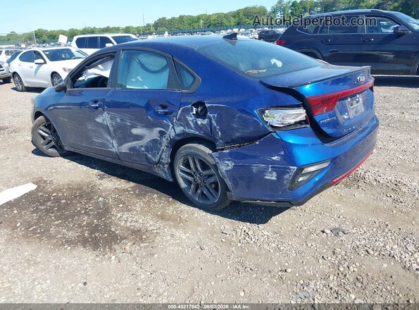 3KPF34AD6ME313819 2021 KIA FORTE Blue უკანა მარცხენა