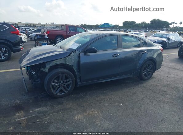 3KPF34AD7ME312789 2021 KIA FORTE Gray წინა მარცხენა ხედი სამი მეოთხედიდან