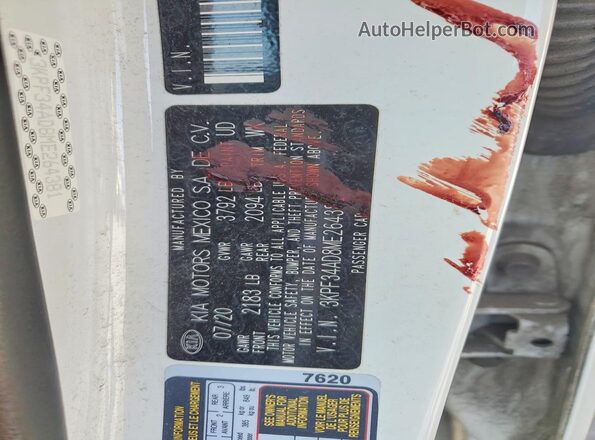 3KPF34AD8ME264381 2021 KIA FORTE White Vista del compartimento del motor