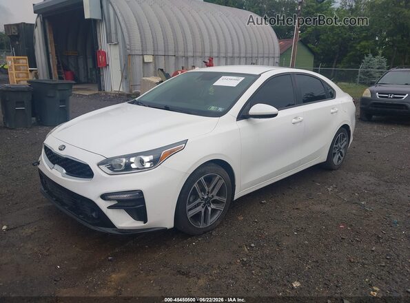 3KPF34AD9KE044891 2019 KIA FORTE White Առջևի ձախ երեք քառորդ տեսարան
