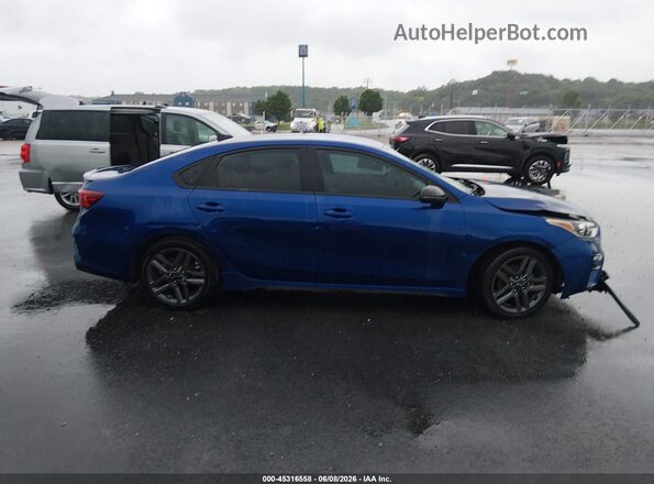 3KPF34ADXME400865 2021 KIA FORTE Blue Vista interior trasera