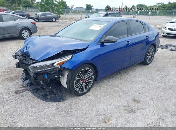 3KPF44AC1RE772090 2024 KIA FORTE Blue Передня ліва чверть
