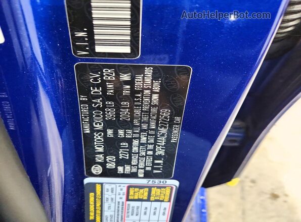 3KPF44AC5ME272569 2021 KIA FORTE Blue 