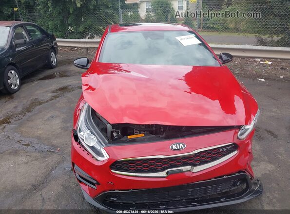 3KPF44AC6ME361714 2021 KIA FORTE Red Widok deski rozdzielczej