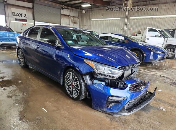 3KPF44AC8LE257630 2020 KIA FORTE Blue Front right