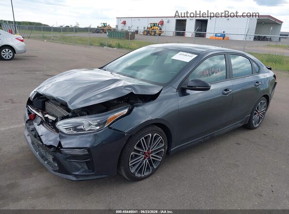3KPF44AC8ME290533 2021 KIA FORTE Gray Передня ліва чверть