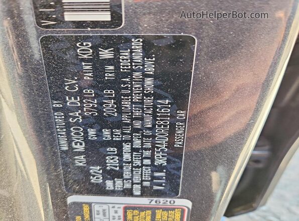 3KPF54AD0RE811614 2024 KIA FORTE Gray 