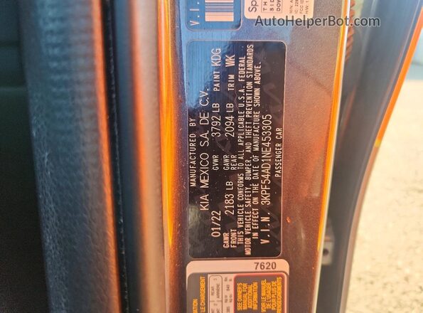 3KPF54AD1NE453305 2022 KIA FORTE Угольный Вид подкапотного пространства