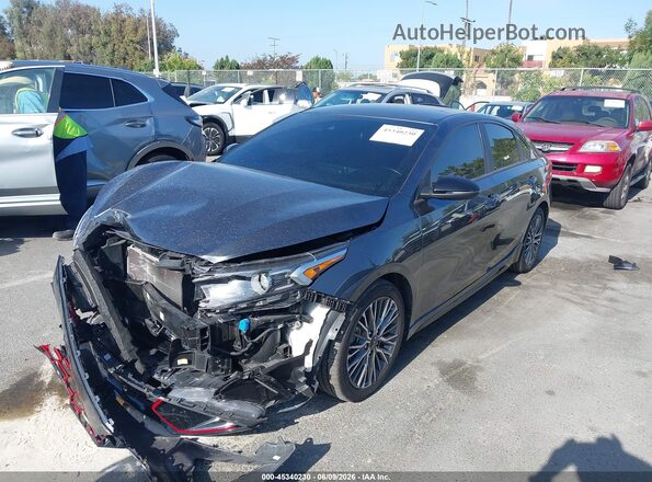 3KPF54AD4PE643215 2023 KIA FORTE Gray წინა მარცხენა ხედი სამი მეოთხედიდან
