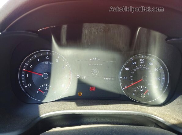3KPF54AD7KE084865 2019 KIA FORTE Orange Вид щитка приладів