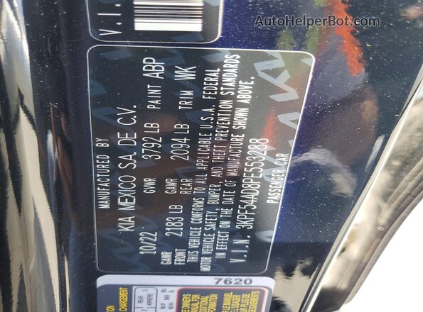 3KPF54AD8PE553288 2023 KIA FORTE Black 