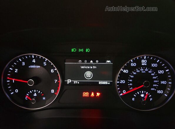3KPF54ADXKE084455 2019 KIA FORTE Orange Instrument cluster view