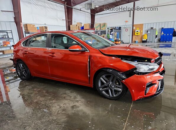 3KPF54ADXKE084455 2019 KIA FORTE Orange Front right
