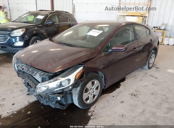3KPFK4A71HE124384 2017 KIA FORTE Бордовый Передняя левая четверть