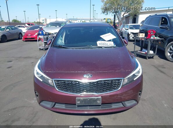 3KPFK4A71JE217251 2018 KIA FORTE Burgundy 
