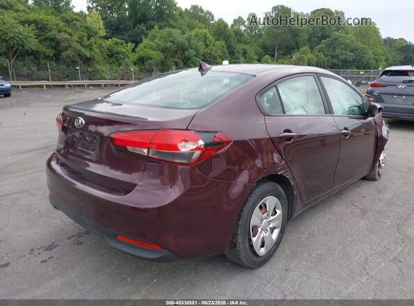 3KPFK4A72HE090889 2017 KIA FORTE Burgundy Задня права чверть