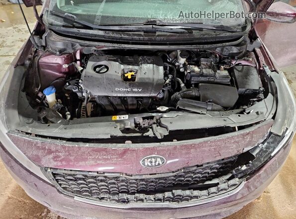 3KPFK4A74HE014333 2017 KIA FORTE Темно-бордовый Вид задней части салона