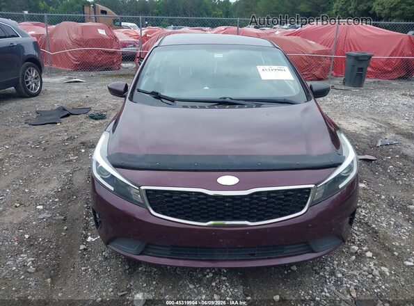 3KPFK4A75HE089431 2017 KIA FORTE Maroon Vista del cuadro de instrumentos