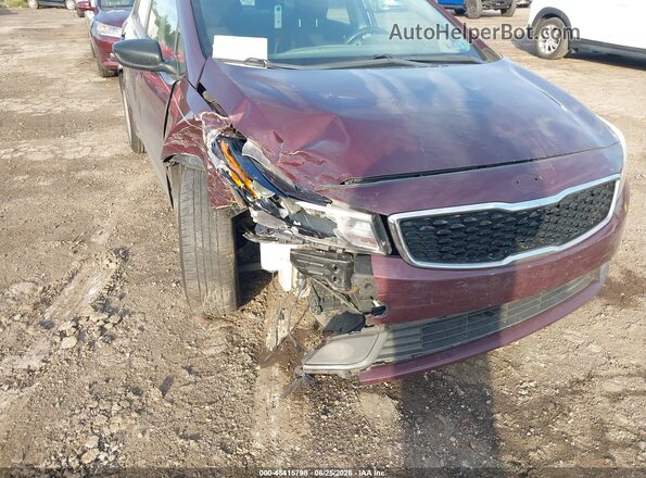 3KPFK4A75JE174646 2018 KIA FORTE Burgundy Vista frontal