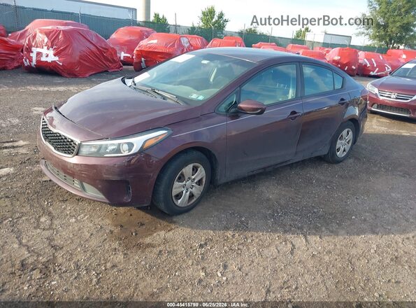 3KPFK4A75JE174646 2018 KIA FORTE Burgundy Vista tres cuartos delantera izquierda