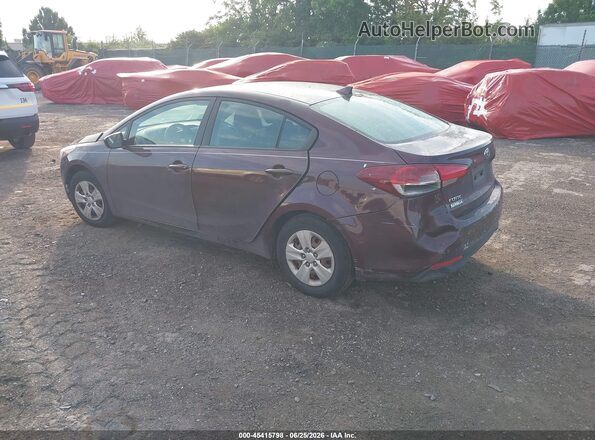3KPFK4A75JE174646 2018 KIA FORTE Burgundy Trasero izquierdo