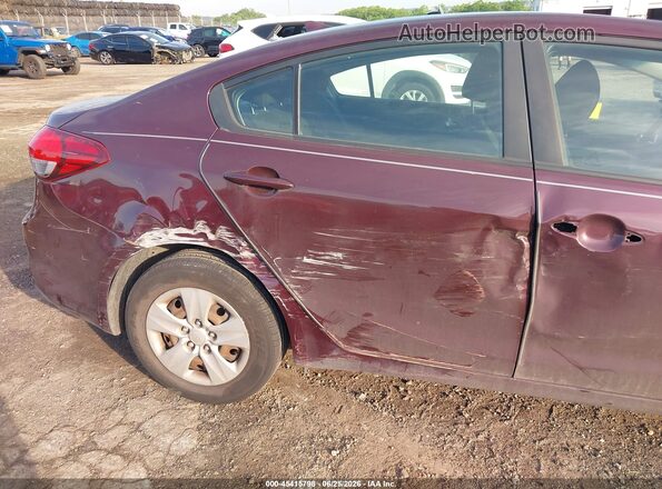 3KPFK4A75JE174646 2018 KIA FORTE Burgundy 